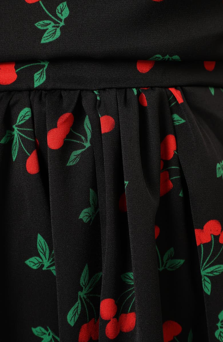 Petal & Pup Chlo Puff Sleeve Midi Sundress, Alternate, color, Cherry Print