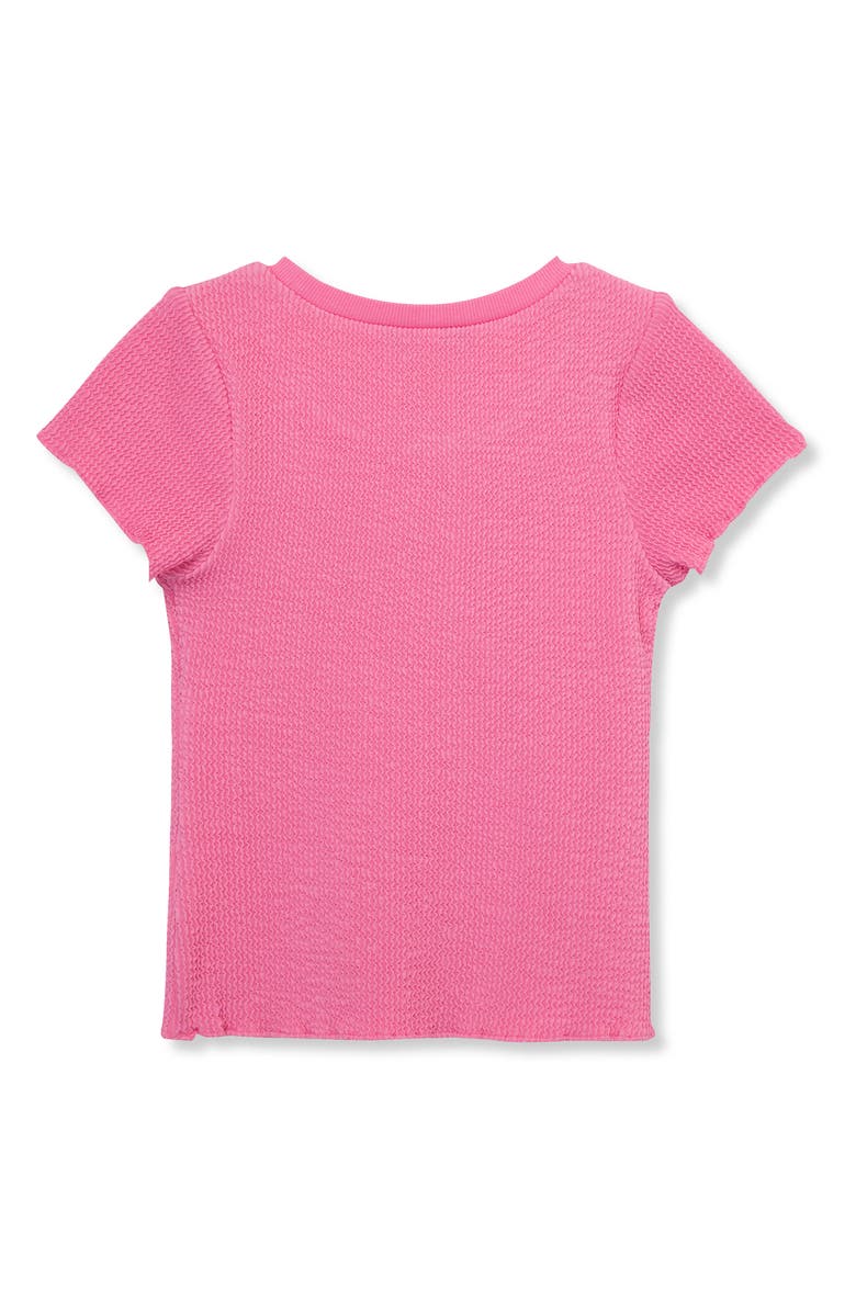 Truce Kids' Textured Button Accent Top, Alternate, color, Pink