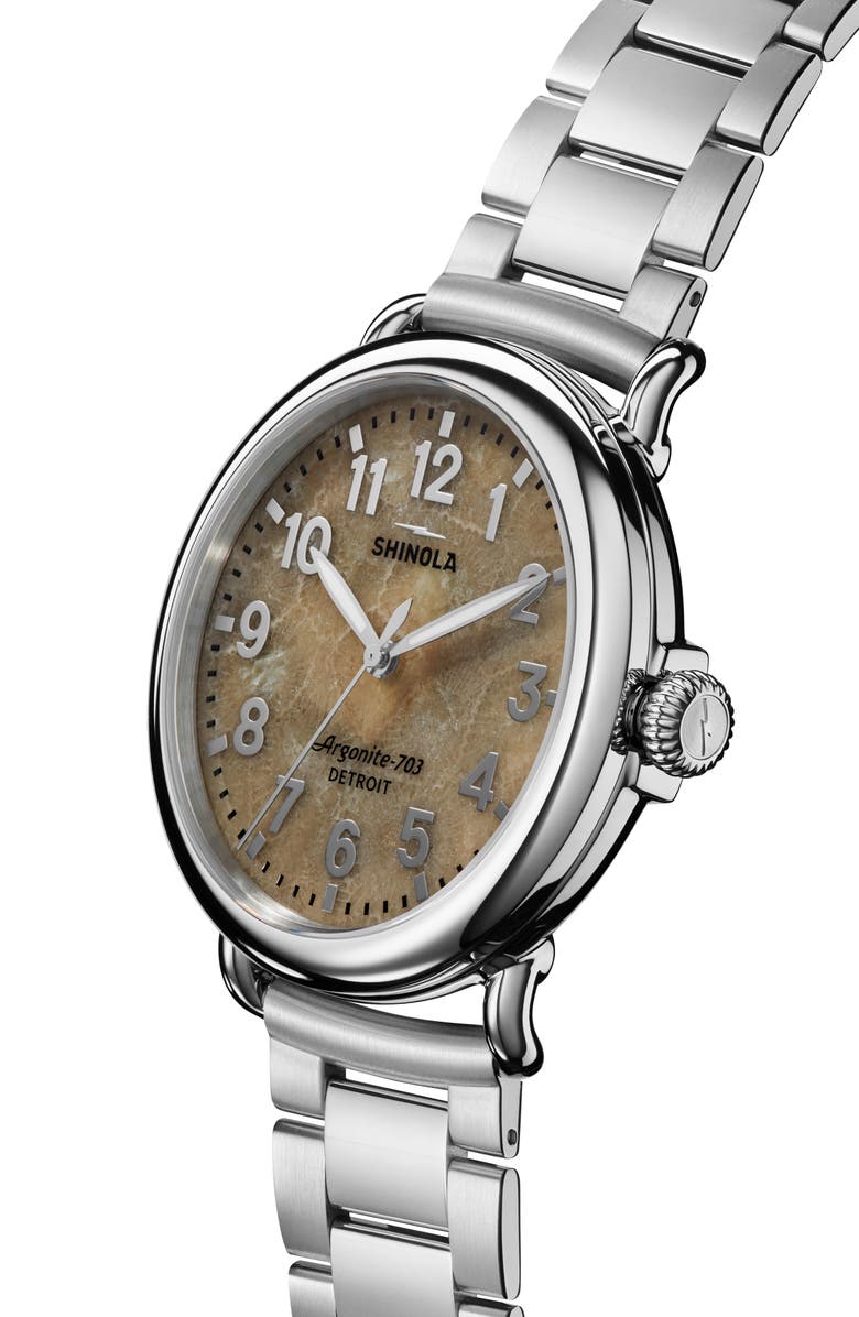 Shinola Runwell Petoskey Bracelet Watch, 41mm, Alternate, color,