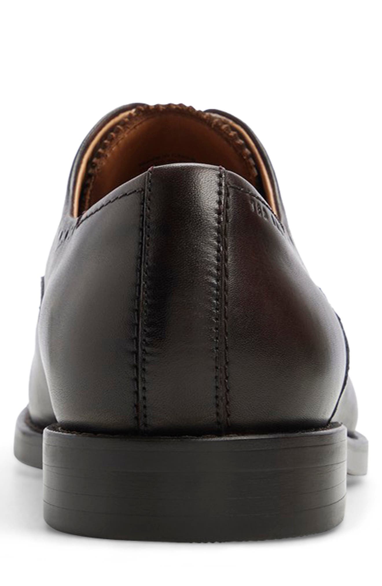 Harlington Cap Toe Oxford, Alternate, color, DARK BROWN