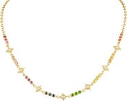 EDEN PRESLEY Rainbow Stars Diamond & Sapphire Necklace
