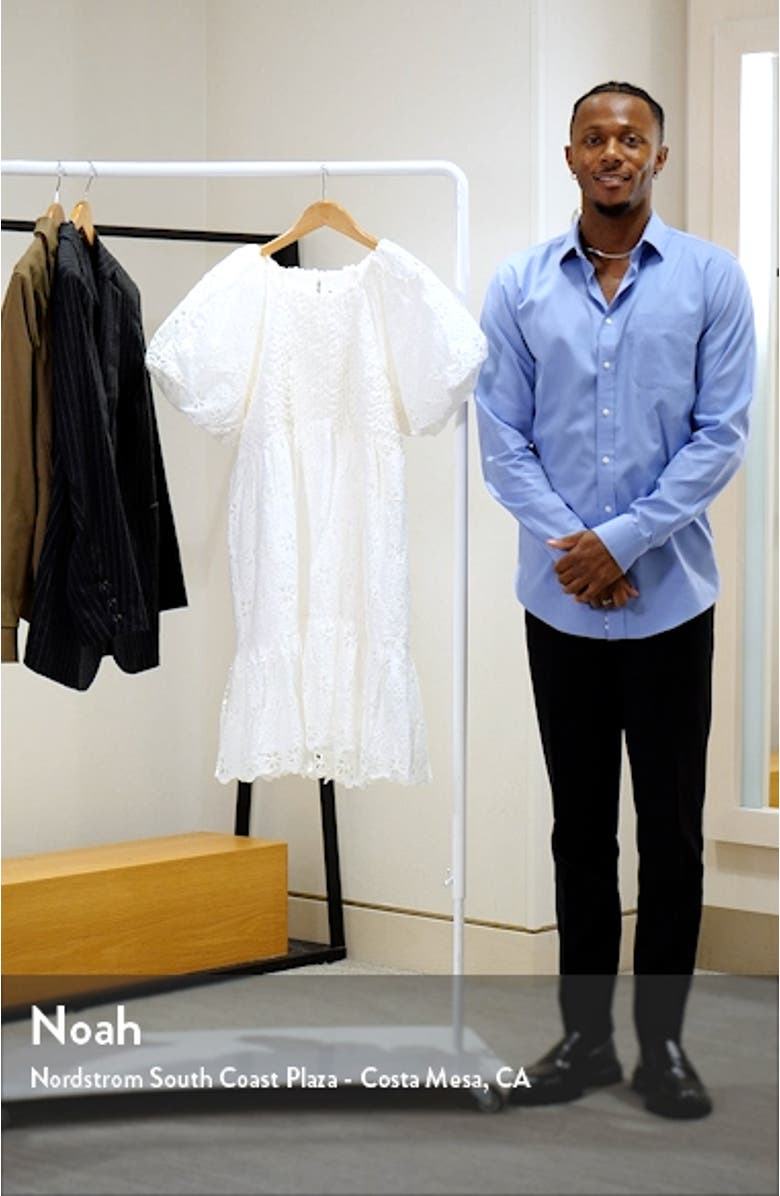 Eyelet Knit Combo Dress, sales video thumbnail