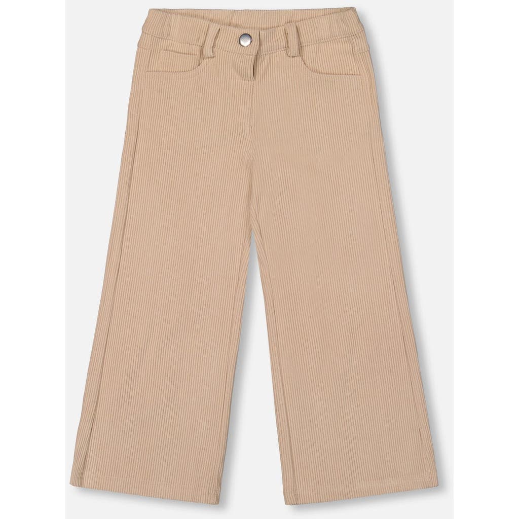 Deux Par Deux Wide Leg Corduroy Pants In Neutral