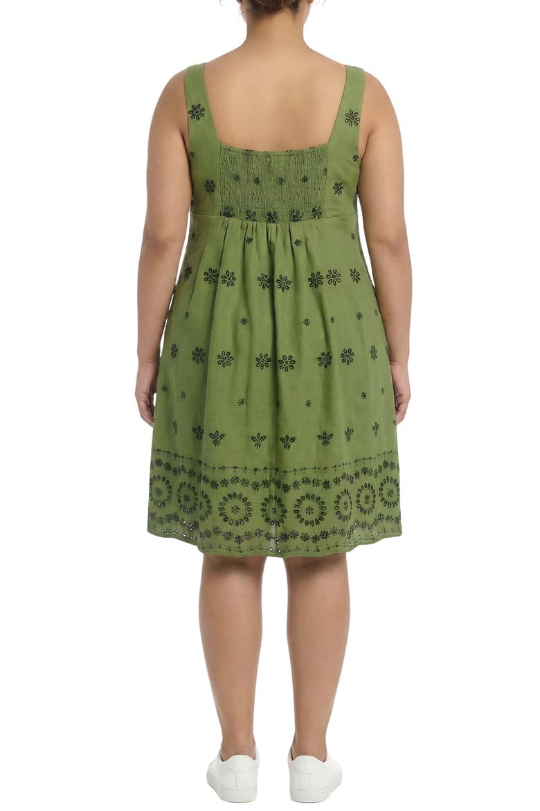 Inverted Release Pleat Trapeze Dress, Alternate, color, PESTO