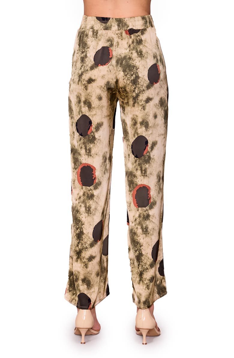 MELLODAY Print Satin Pull-On Pants, Alternate, color, Lt Taupe Abstract