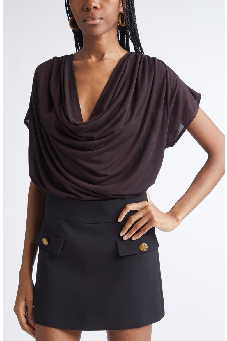 Dorothy Cowl Neck Top, Alternate, color, BLACKBERRY