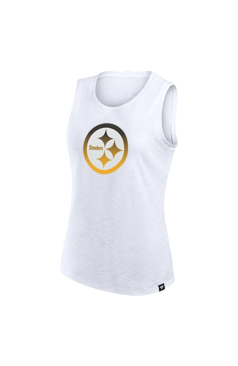 FANATICS Women's Fanatics  White Pittsburgh Steelers Slub Tank Top, Alternate, color, White