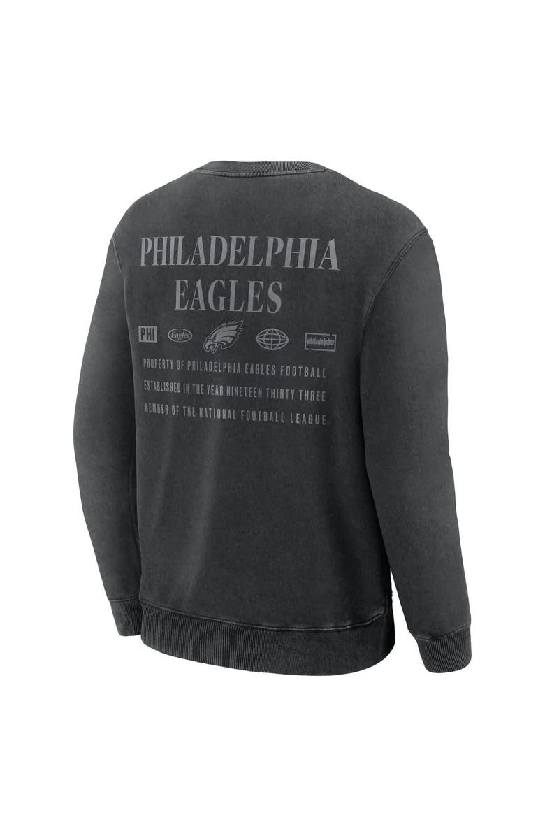 FANATICS Men's Fanatics Black Philadelphia Eagles Deep Route Pullover Sweatshirt, Alternate, color, Black