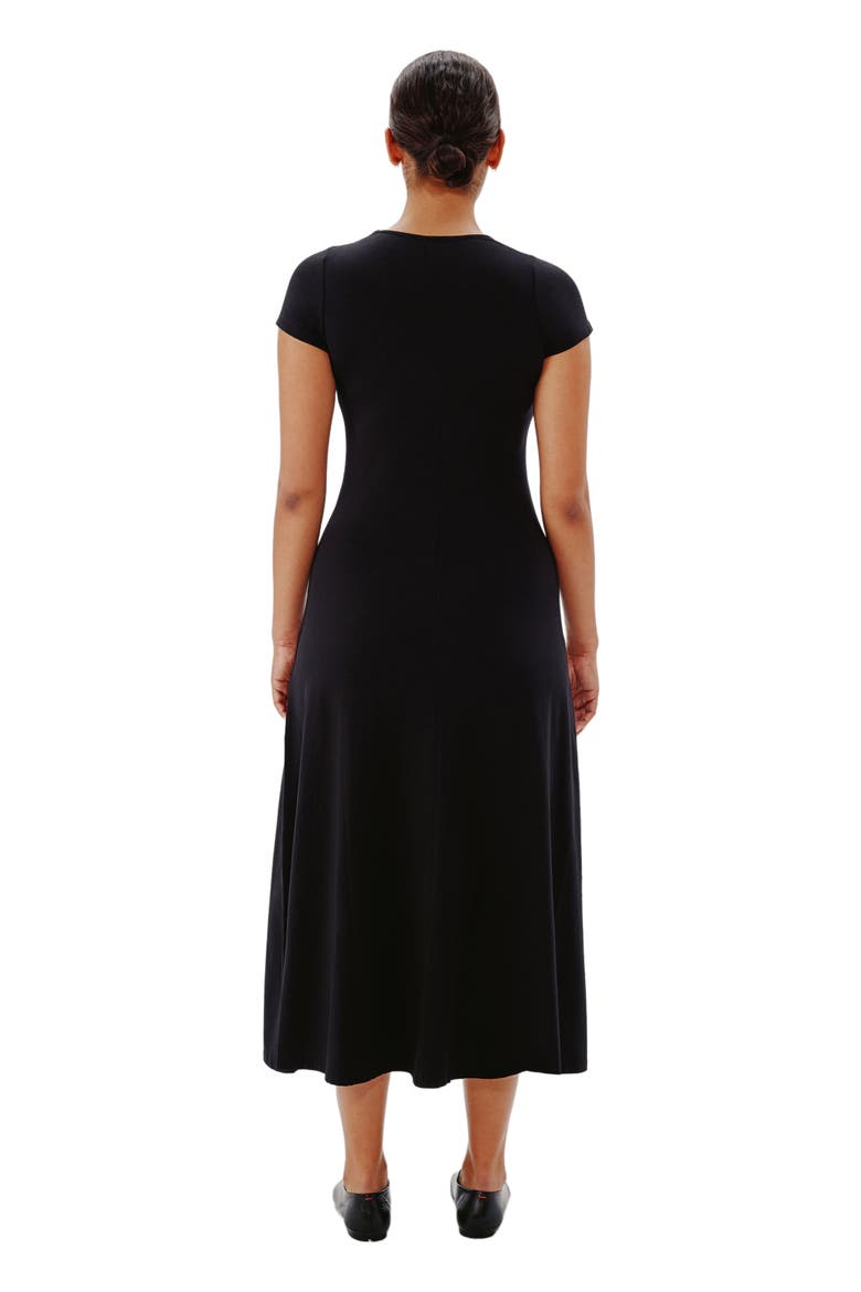 FITTED TEE DRESS, Alternate, color, BLACK