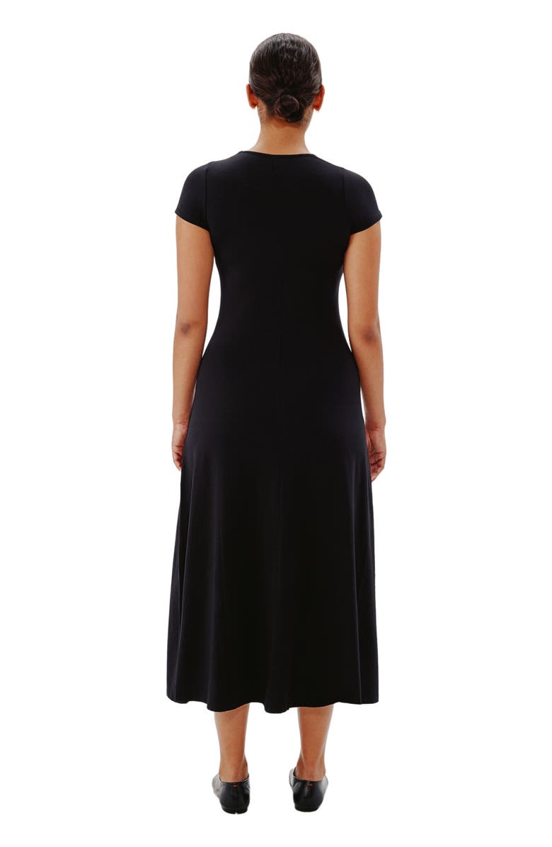 Another Tomorrow FITTED TEE DRESS, Alternate, color, Black