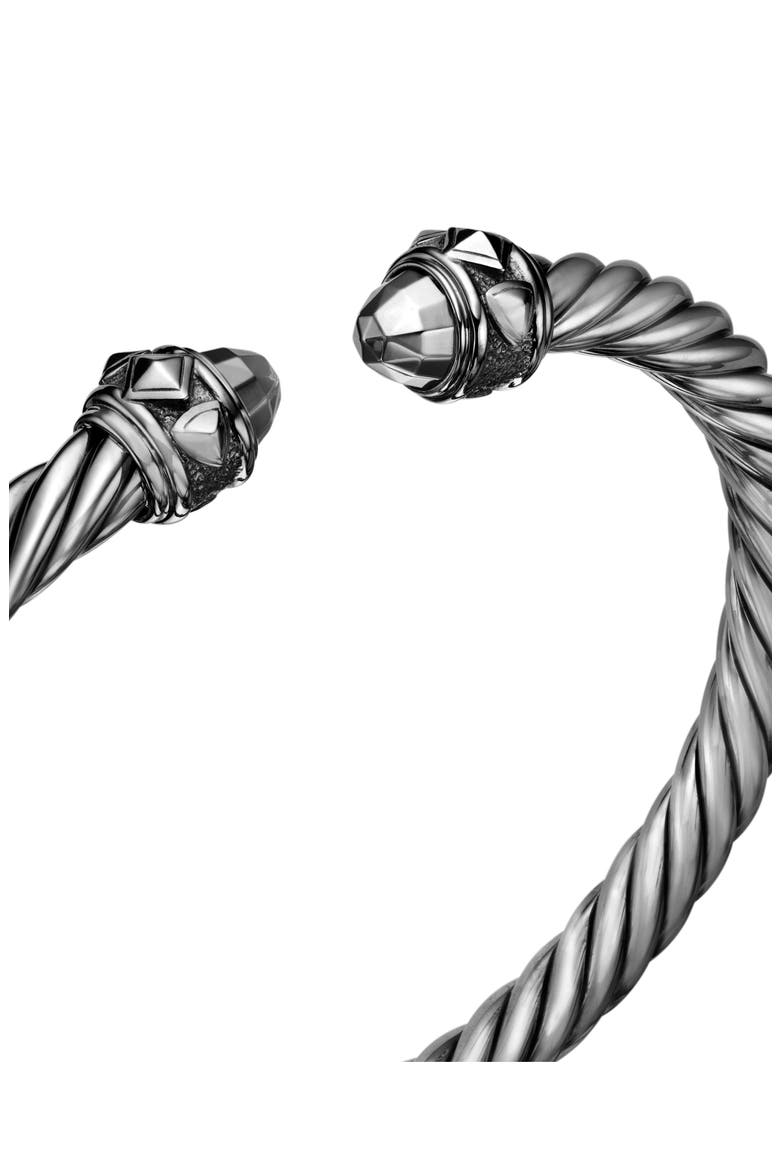 Renaissance® Classic Cable Bracelet, 5mm, Alternate, color, STERLING SILV W/ BLACK RHODIUM