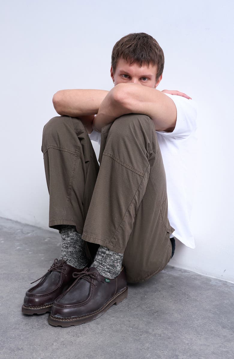 Topman Ripstop Tapered Leg Pants, Alternate, color, Khaki