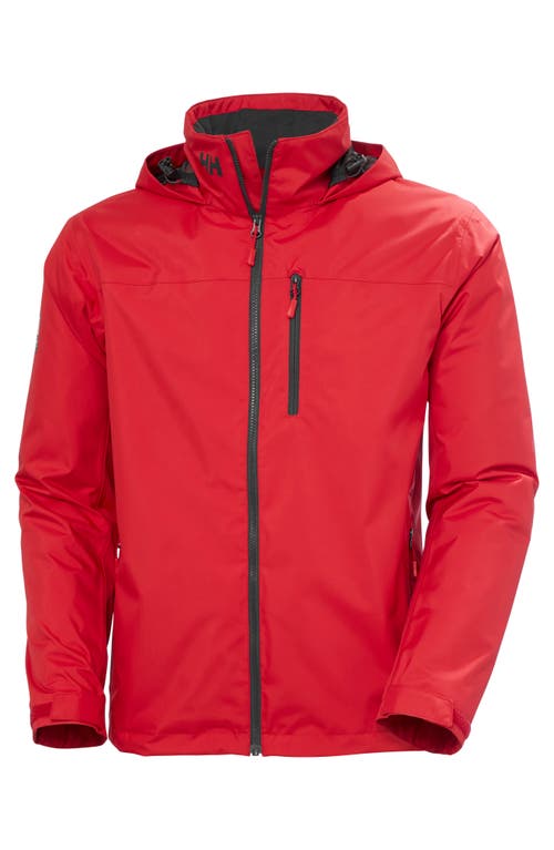 Helly Hansen Hooded Crew 2.0 Waterproof Midlayer Sailing Jacket In 162 Red