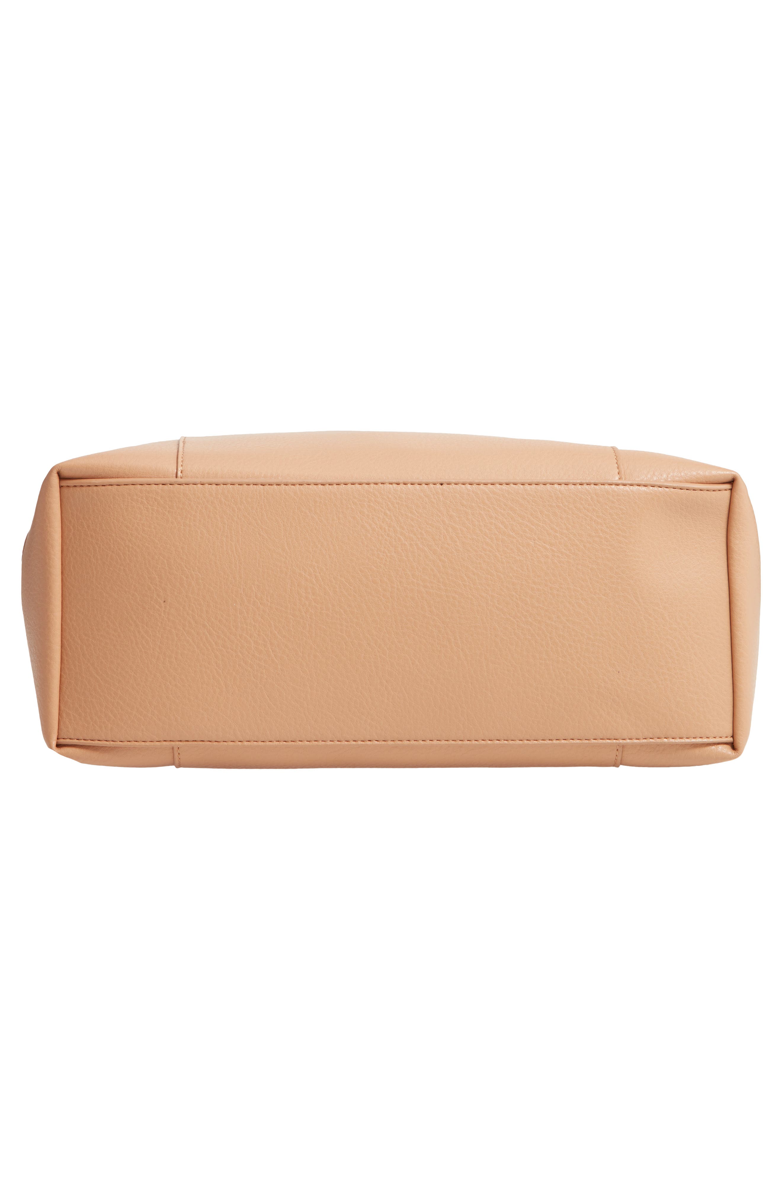 Faux Leather Carryall Tote, Alternate, color, TAN/ ROSE GOLD