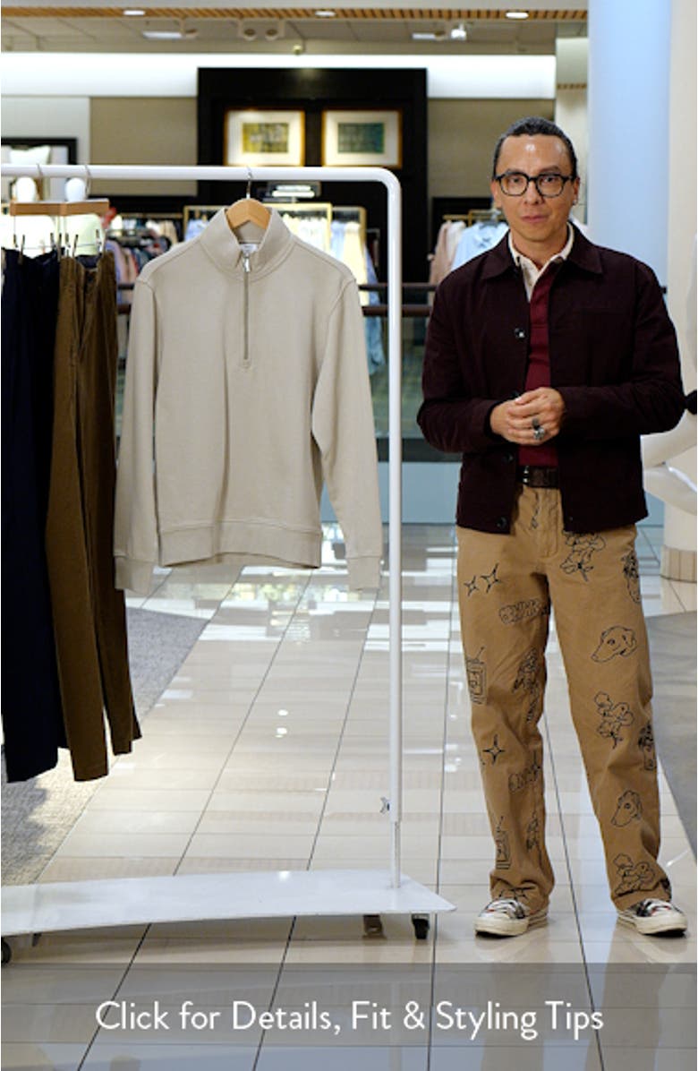 Regular Fit Half Zip Cotton Sweatshirt, sales video thumbnail