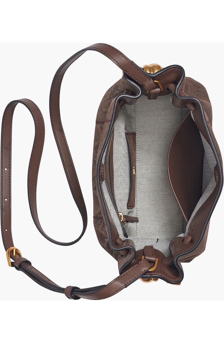 Donna Karan New York Cashmere Python Suede Crossbody, Alternate, color, Brown Multi