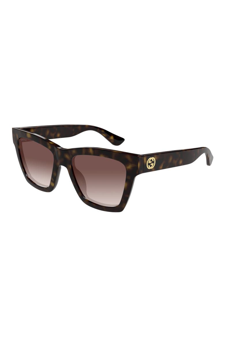54mm Gradient Cat Eye Sunglasses, Alternate, color, HAVANA