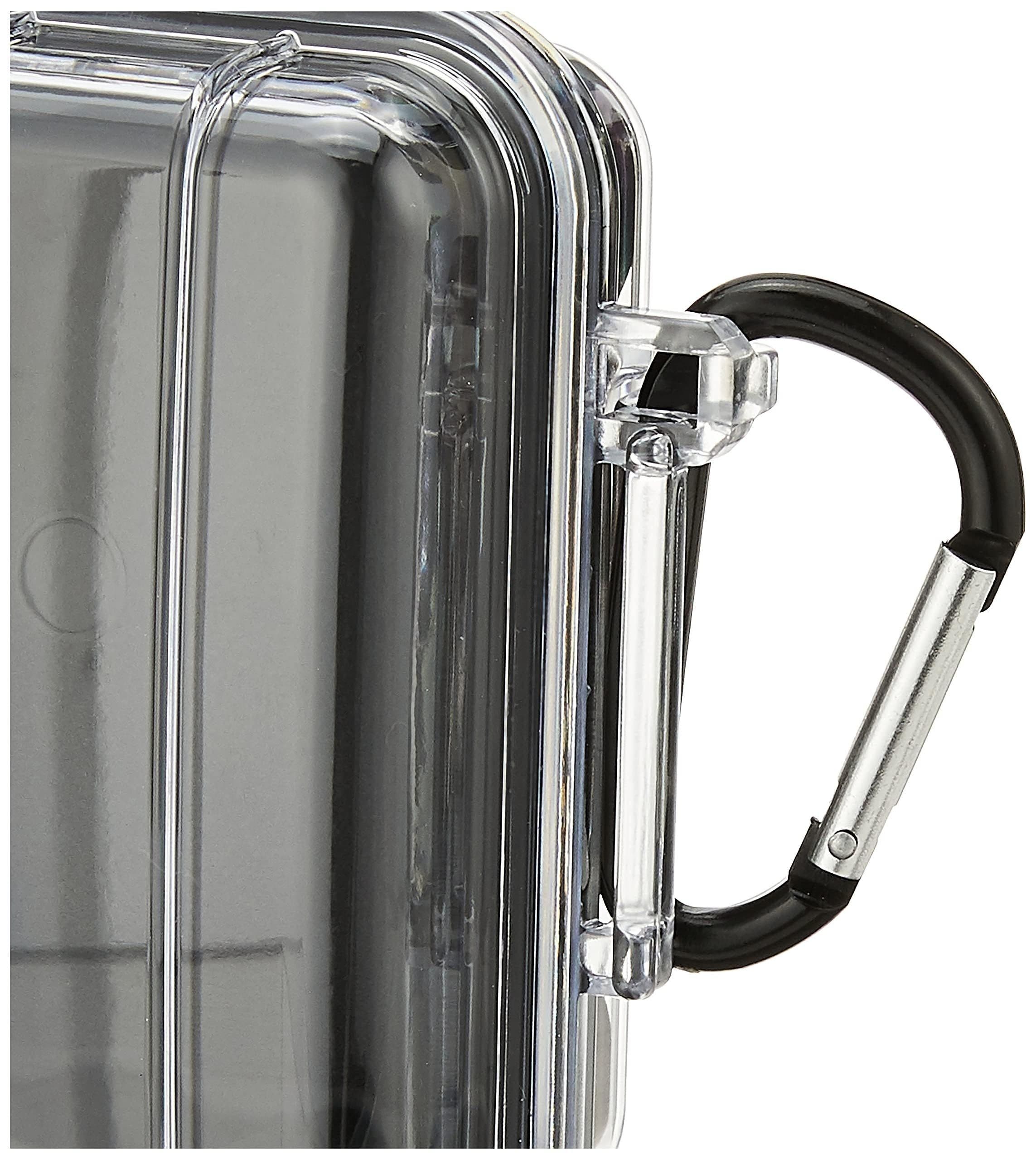 Pelican 1040 Micro Case for iPhone, Cell Phone, GoPro, Camera, and More, Alternate, color, Black/Clear