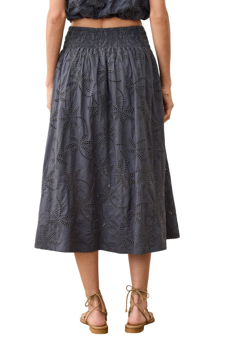Marine Layer Bea Eyelet Midi Skirt, Alternate, color,