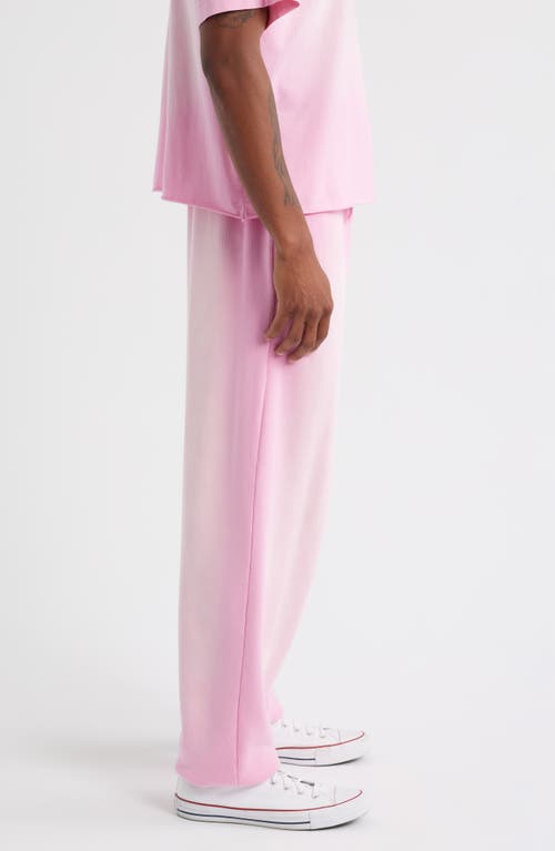 Elwood Core Organic Cotton Brushed Terry Sweatpants In Pink
