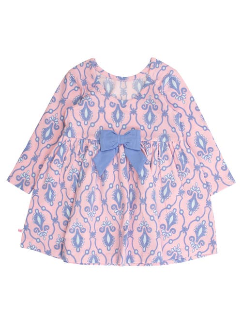 Rufflebutts Knit Long Sleeve Twirl Dress In Purple