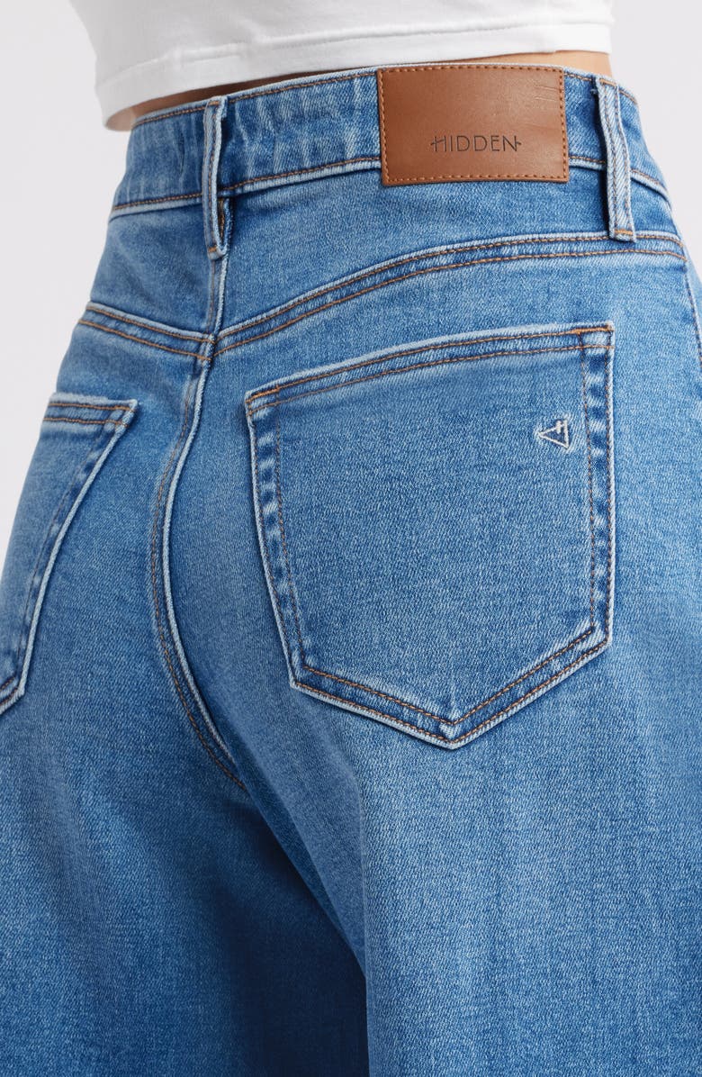 HIDDEN JEANS Welt Pocket Super High Waist Wide Leg Jeans, Alternate, color, 