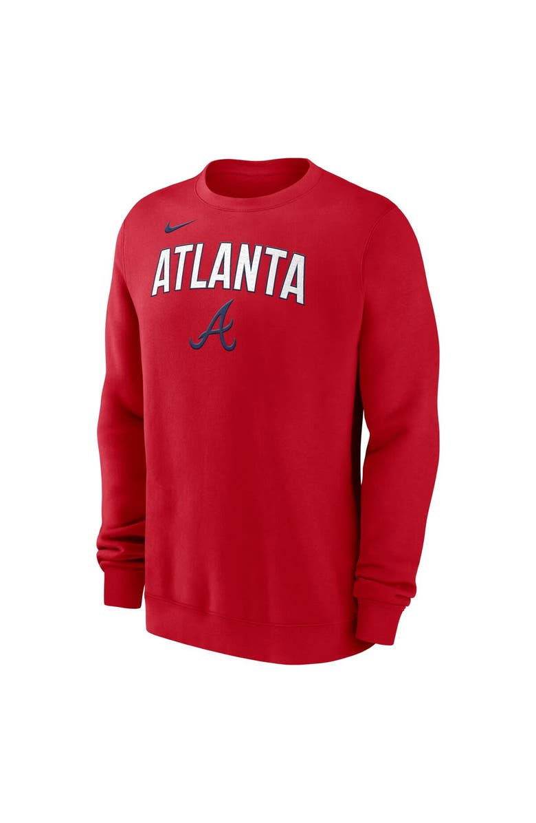 Nike Men's Nike Red Atlanta Braves Pullover Sweatshirt, Alternate, color,