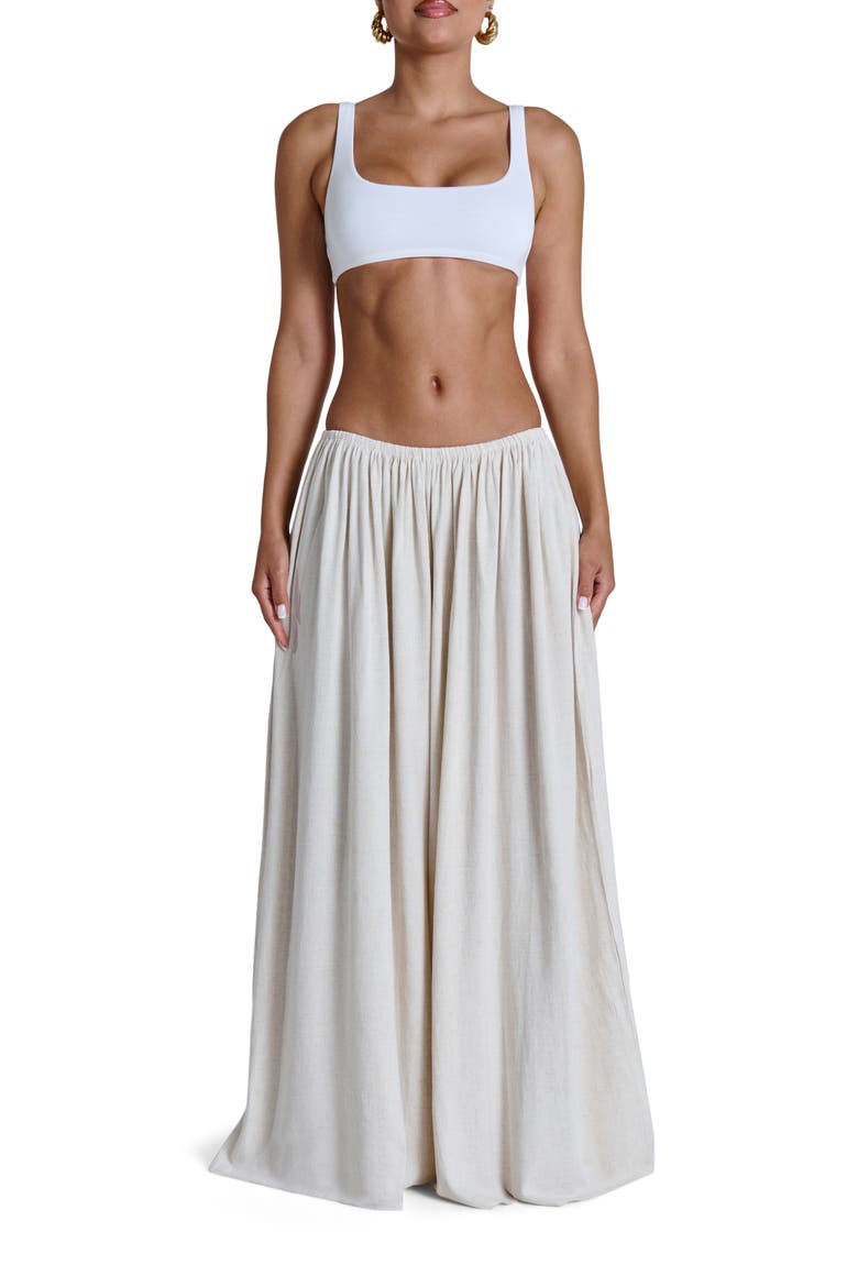 Cotton & Linen WIde Leg Pants, Alternate, color, CREAM