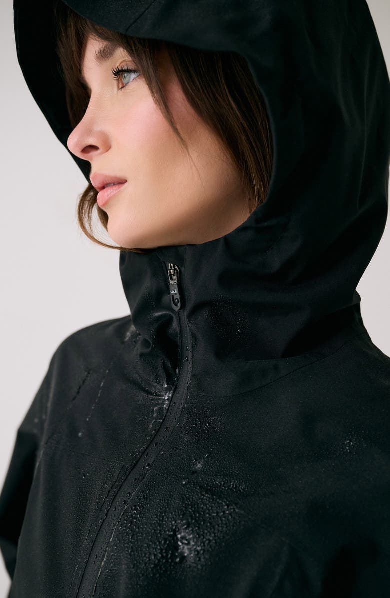Lole Element Long Windproof Rain Jacket, Alternate, color, Black Beauty