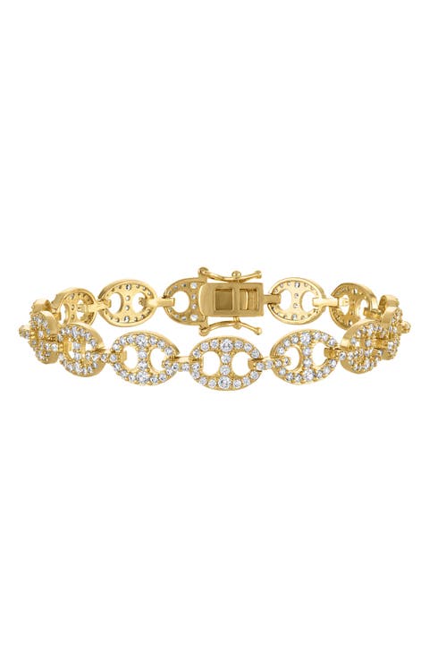 Chain Link Cubic Zirconia Bracelet
