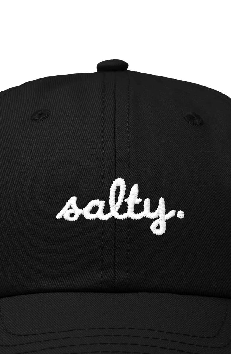 Dalix Salty Embroidered Everyday Hat, Alternate, color, Black