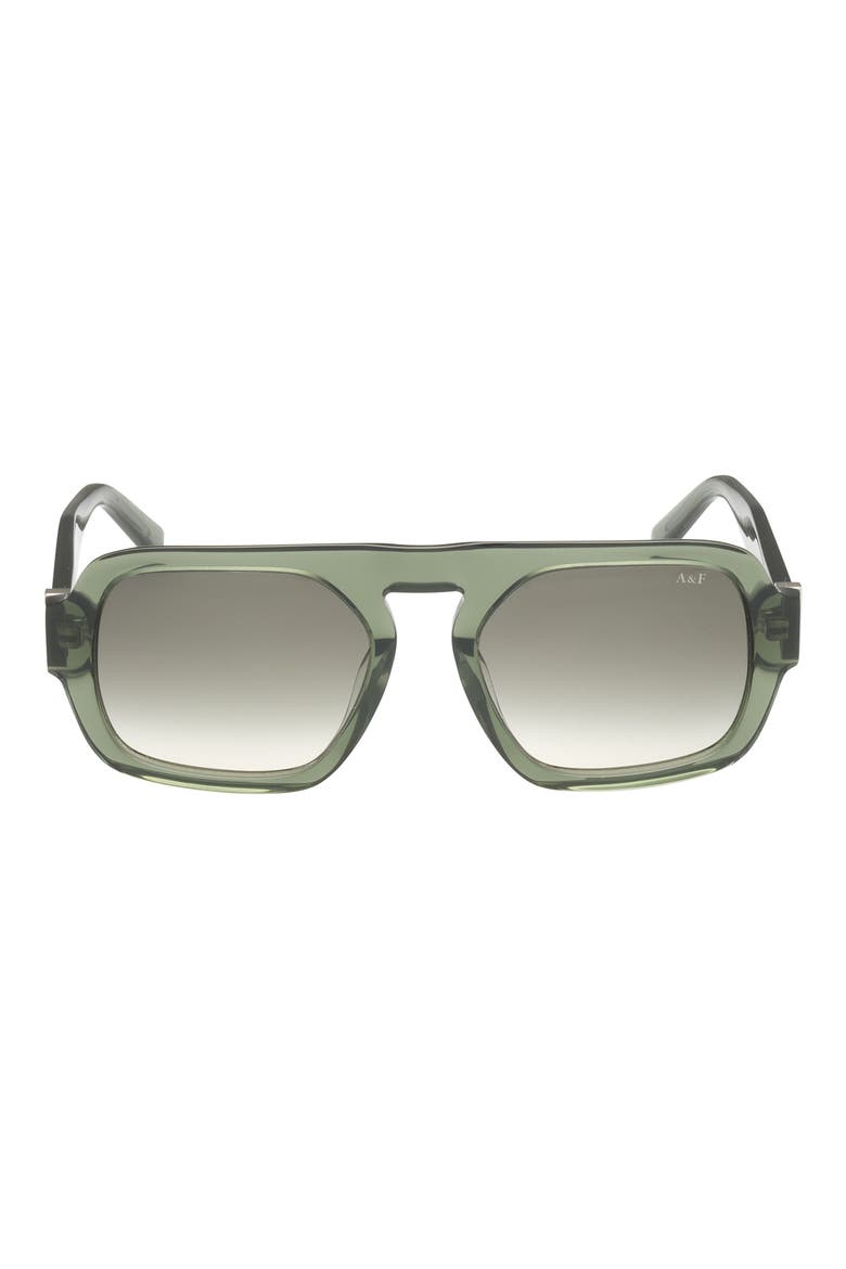 53mm Navigator Sunglasses, Main, color, GREEN BEIGE GRADIENT LENS