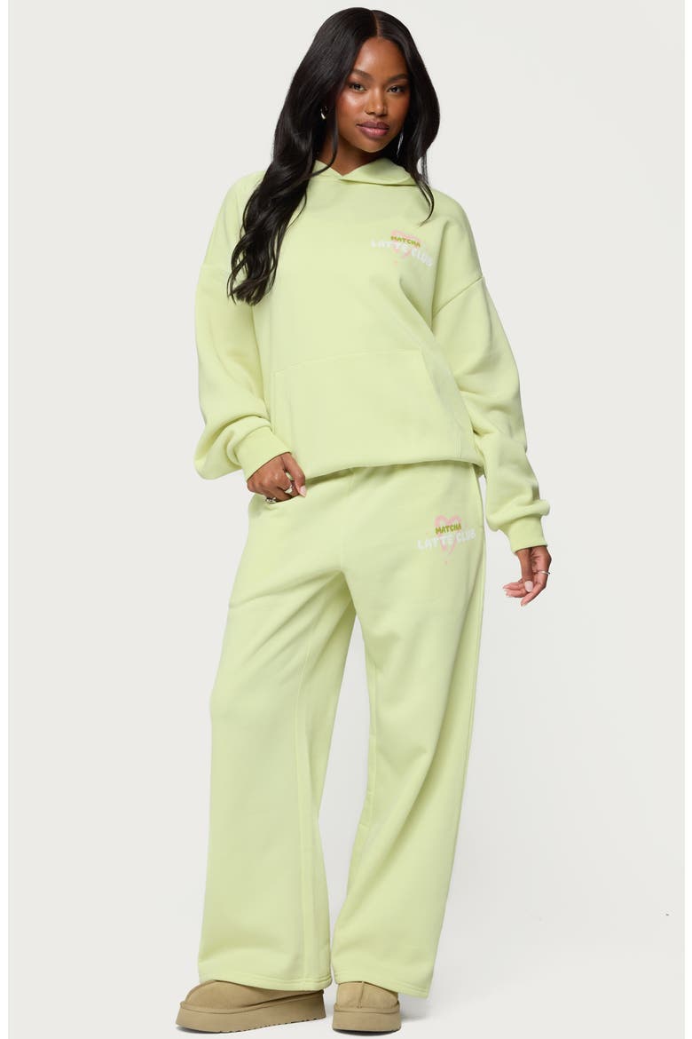 Matcha Lover Oversize Hoodie, Alternate, color, GREEN
