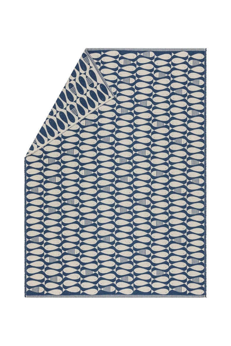 Luca Sardines Throw, Main, color, Navy