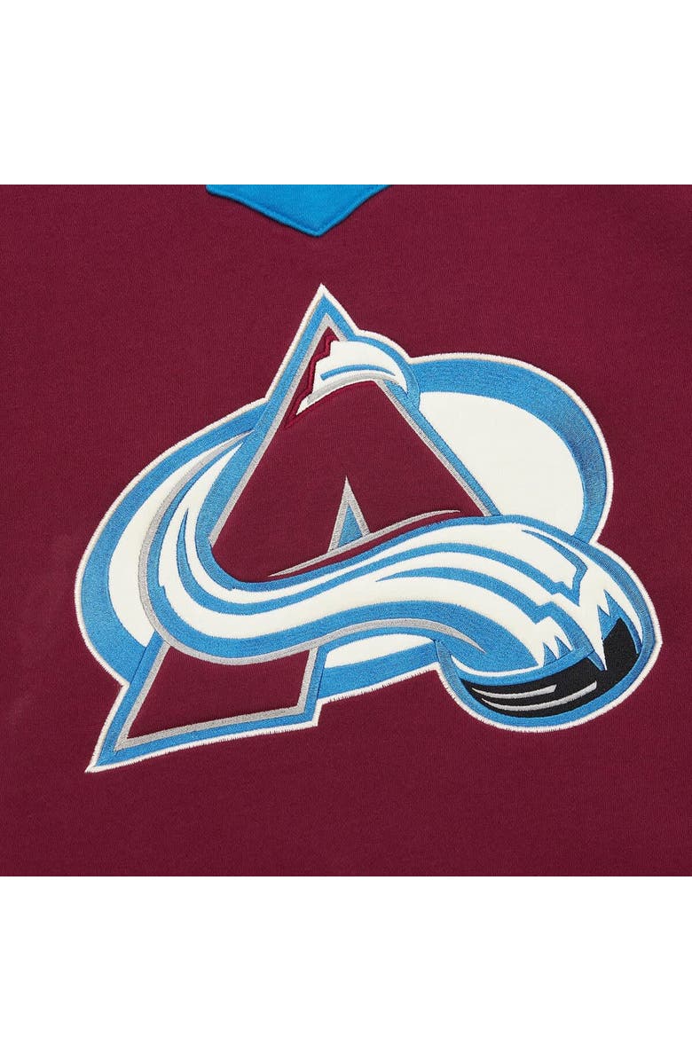 Mitchell & Ness Women's Mitchell & Ness Burgundy Colorado Avalanche Heritage Lace-Up Pullover Sweatshirt, Alternate, color, Burgundy