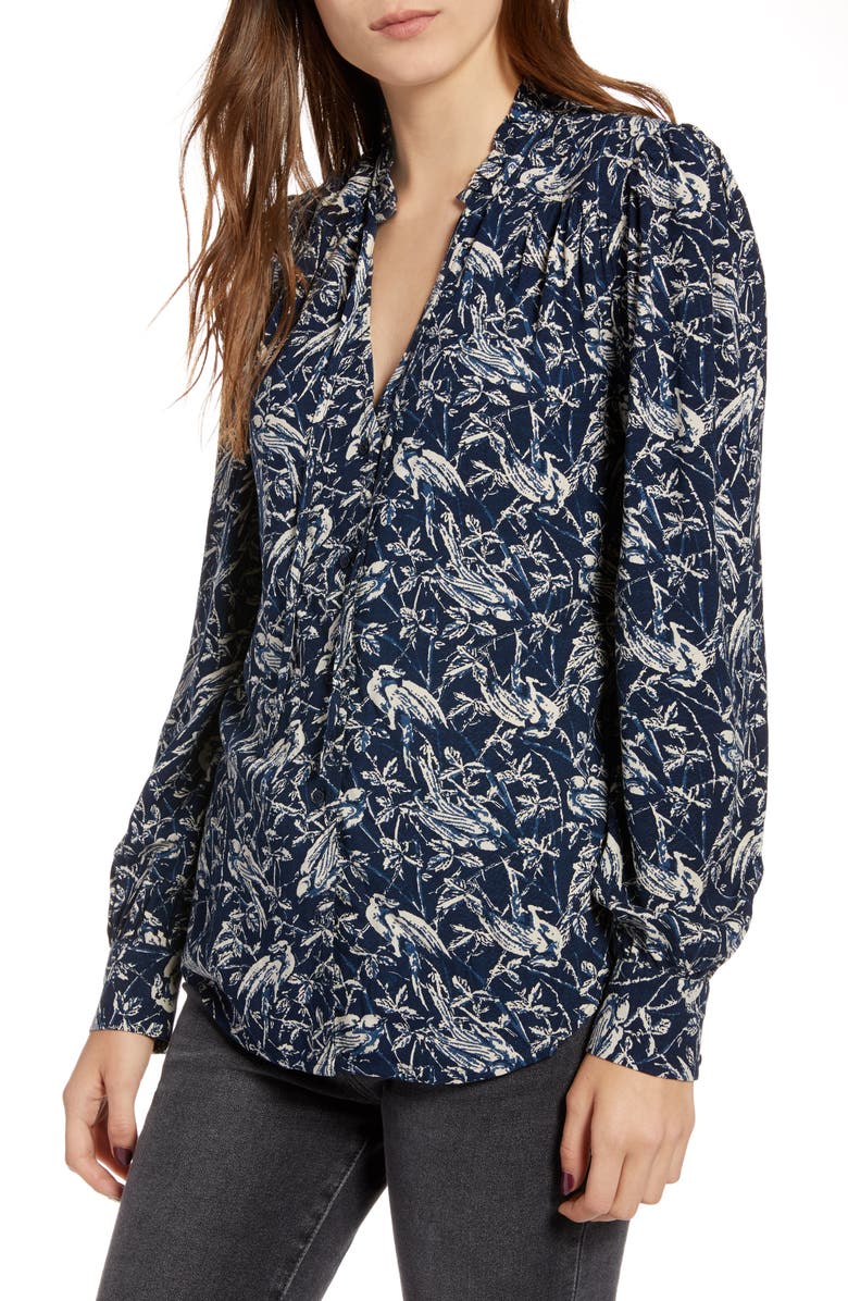 Hinge Tie Neck Blouse, Main, color, 