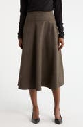 Renee C Faux Suede Flare Skirt