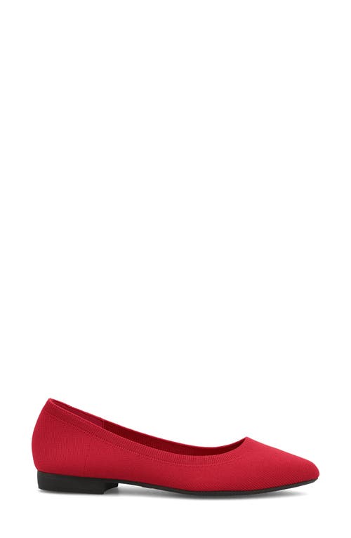 Shop Mia Amore Josey Knit Flat In Red