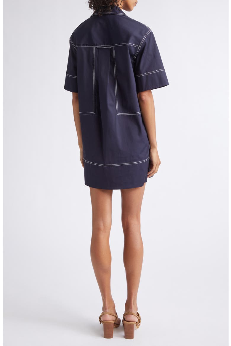 Phelix Poplin Shift Minidress, Alternate, color, NAVY