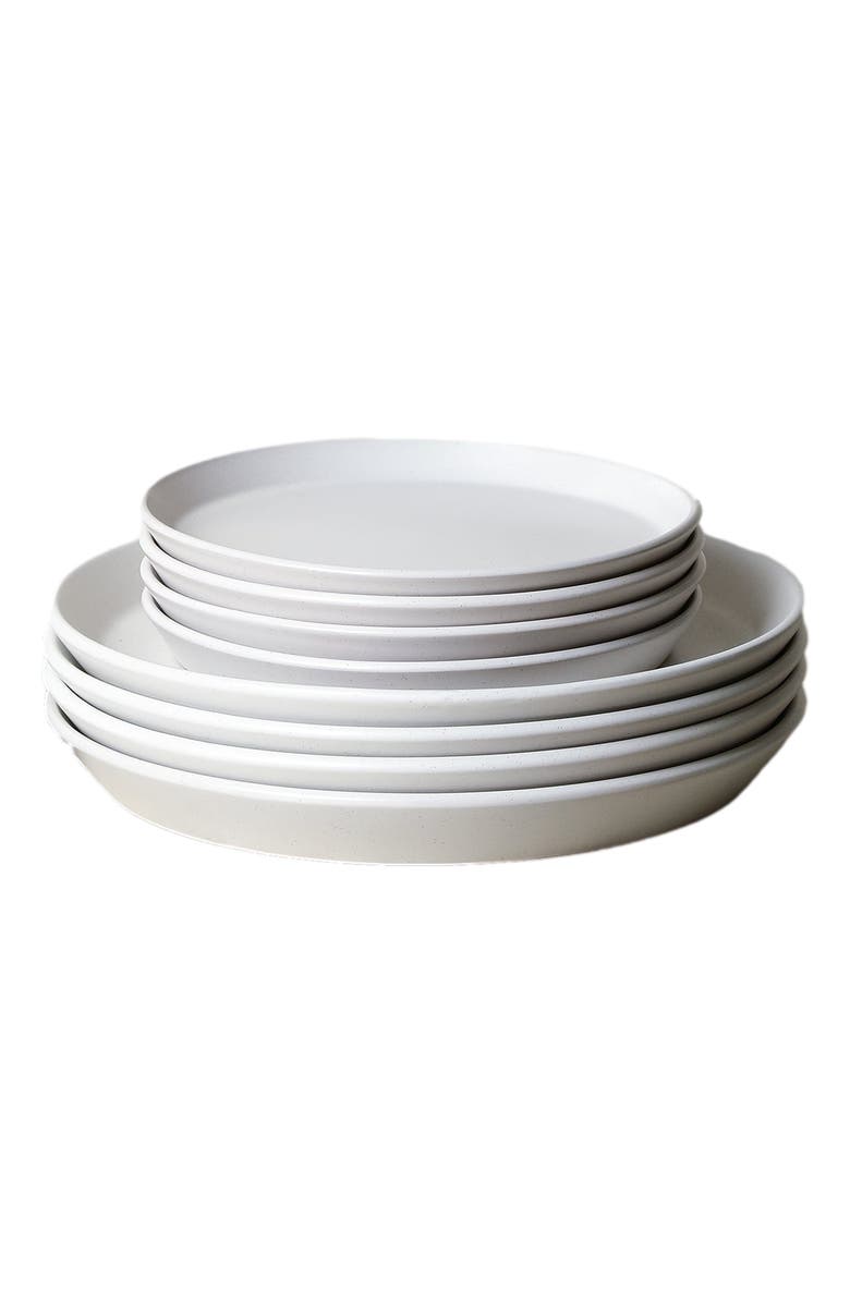Stone Lain Albie Stoneware 32-Piece Dinnerware Set, Alternate, color, Snow White 16-Pieces