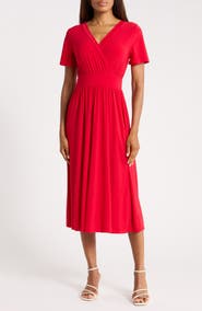 West Kei WEST KEI Knit Short Sleeve Midi Dress