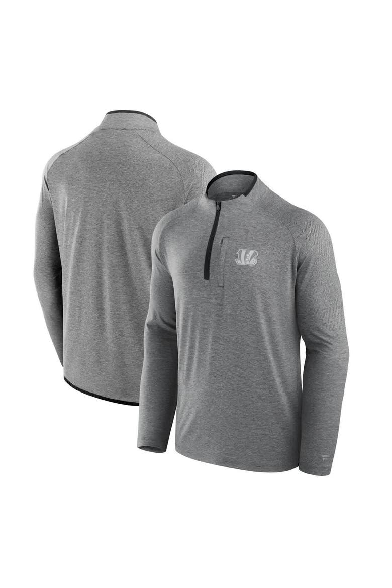 Unisex Fanatics Charcoal Cincinnati Bengals Front Office Performance Primary Quarter-Zip Jacket, Main, color, Charcoal