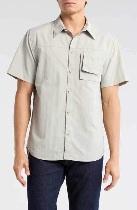 Helmut Lang Layered Pocket Short Sleeve Button-Up Shirt