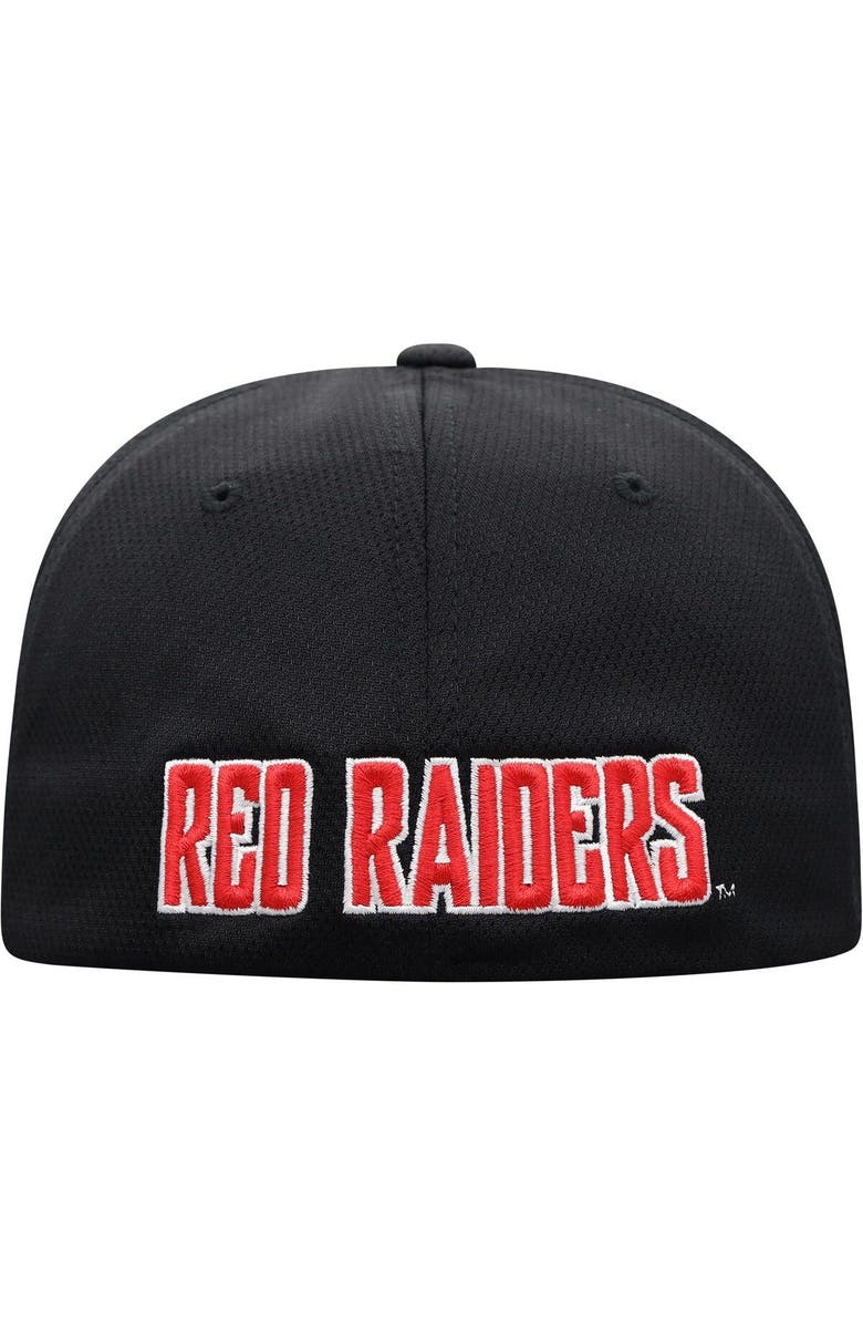TOP OF THE WORLD Men's Top of the World Black Texas Tech Red Raiders Reflex Logo Flex Hat, Alternate, color, Black