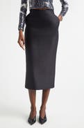 Brandon Maxwell The Mercer Bonded Virgin Wool & Silk Pencil Skirt