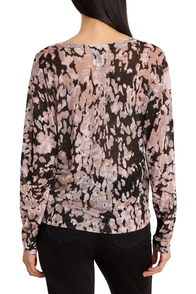 Cobbled Streets V-Neck Sweater, Alternate, color, PINK MULTI