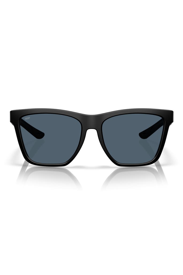 Panga II 57mm Sunglasses, Main, color, MATTE BLACK / GRAY 580P