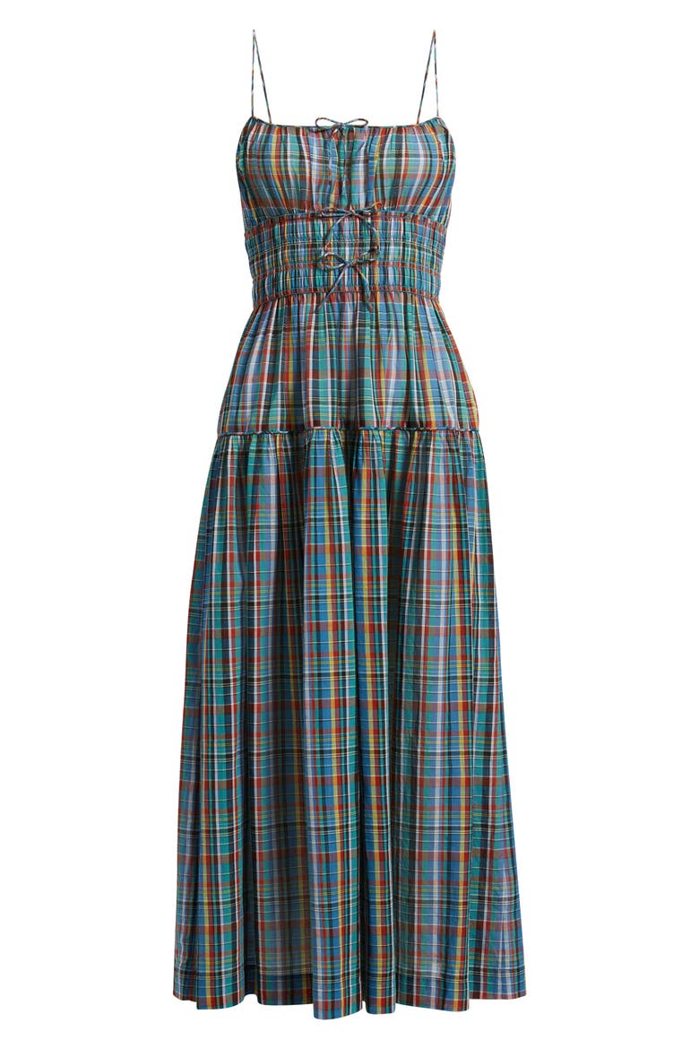 Brielle Plaid Cotton MidiDress, Alternate, color, ALDERBROOK PLAID