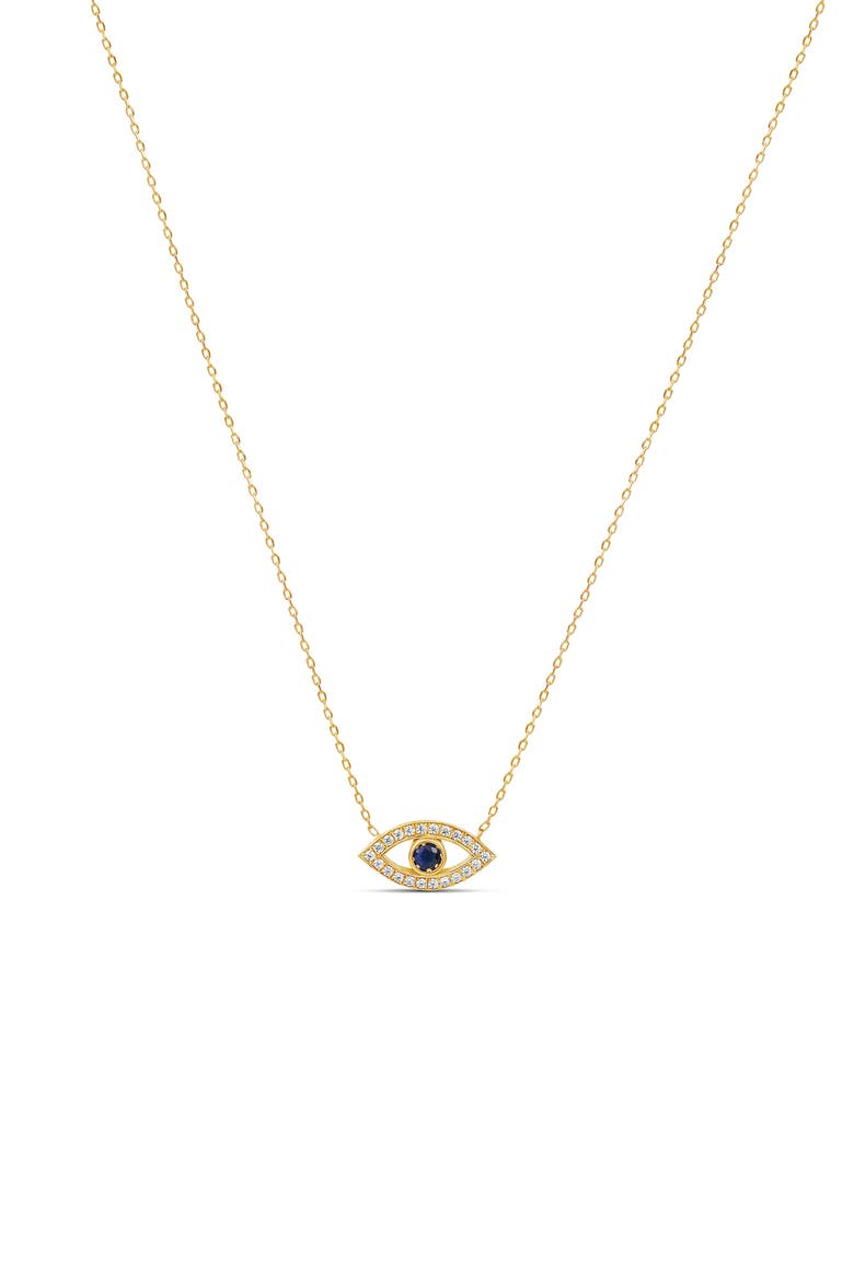 Evil Eye Cutout Necklace, Main, color, GOLD