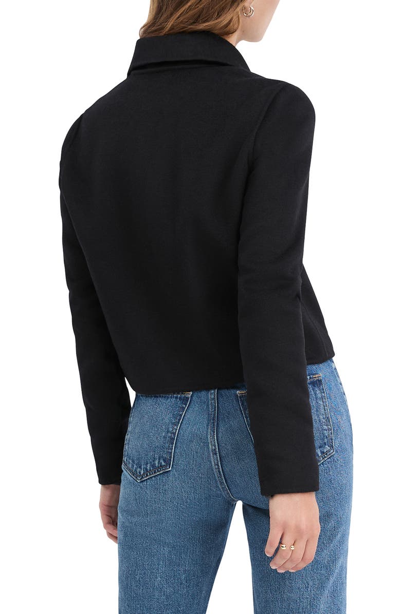 Favorite Daughter The Annabel Crop Wool Blend Jacket, Alternate, color, Black